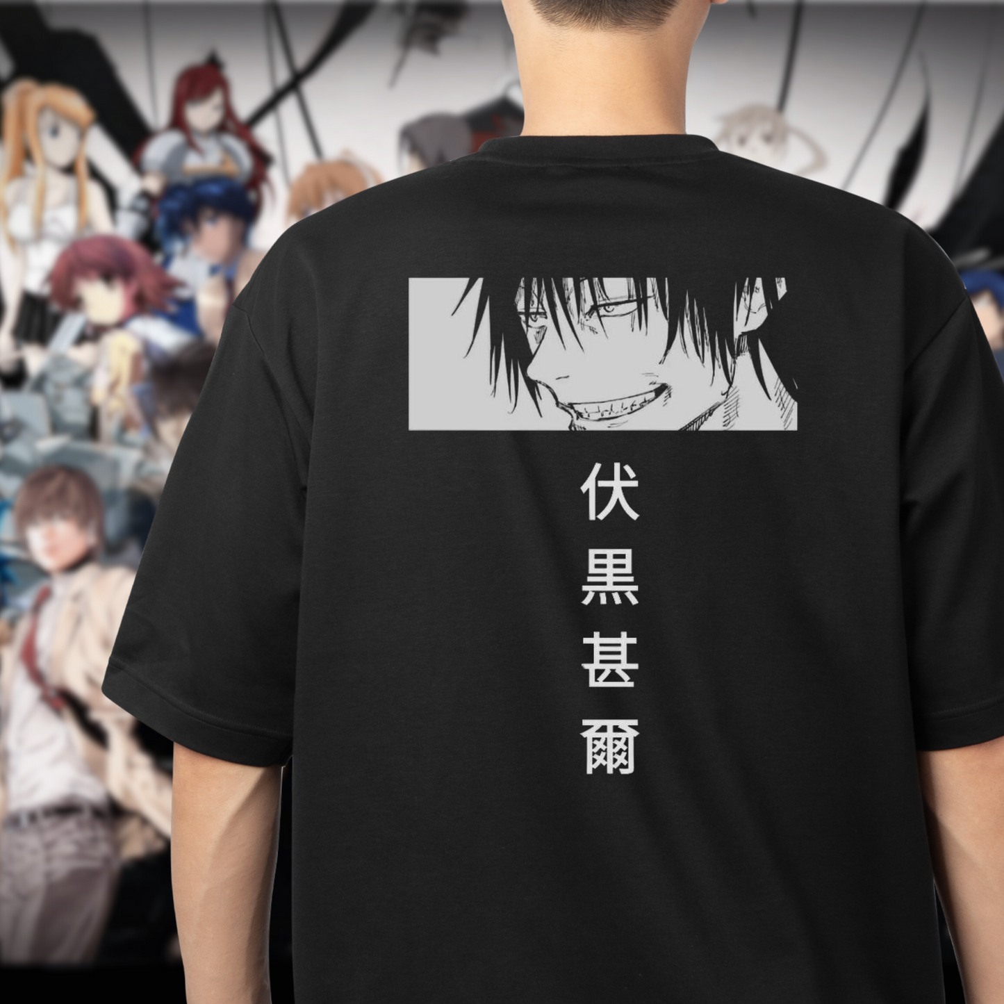 Playera Toji Fushiguro Manga Corta 2 Estampados