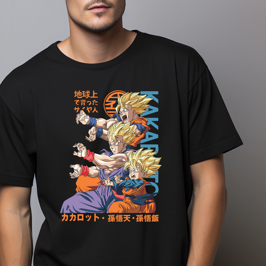 Playera Dragon Ball Familia Z Goku - E-4LF Oficial Mty